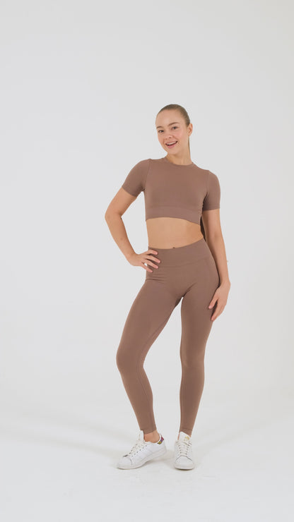 Nienna Mocha Beige Crop